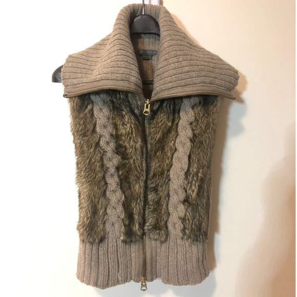 Armani Exchange Wool and Faux Fur Vest - Picture 2 of 8